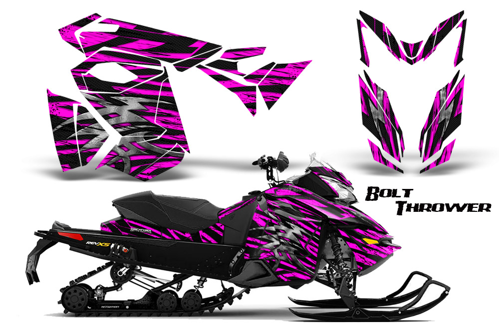 Skidoo Rev XS Graphics Kit Bolt Thrower Pink